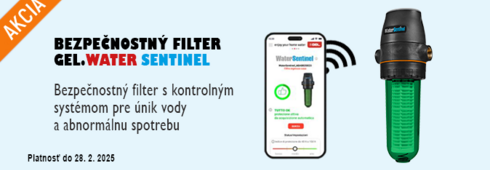 AKCE Bezpečnostný filter GEL.WATER SENTINEL 23. 10. 2024