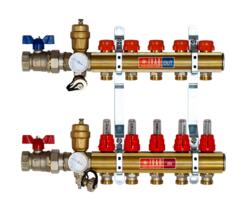 ZOSTAVA ROZDEĽOVAČ/ZBERAČ – PRE PODLAHOVÉ VYKUROVANIE S DYNAMICKÝMI VENTILMI 
